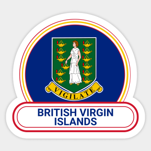 British Virgin Islands Country Badge - British Virgin Islands Flag Sticker